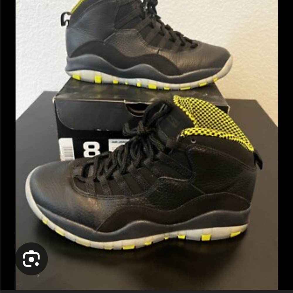Jordan Black and Yellow Athletic High-Tops